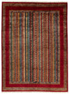 9x12 Multicolor and Red Turkish Tribal Rug