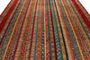 9x12 Multicolor and Red Turkish Tribal Rug