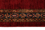9x12 Multicolor and Red Turkish Tribal Rug