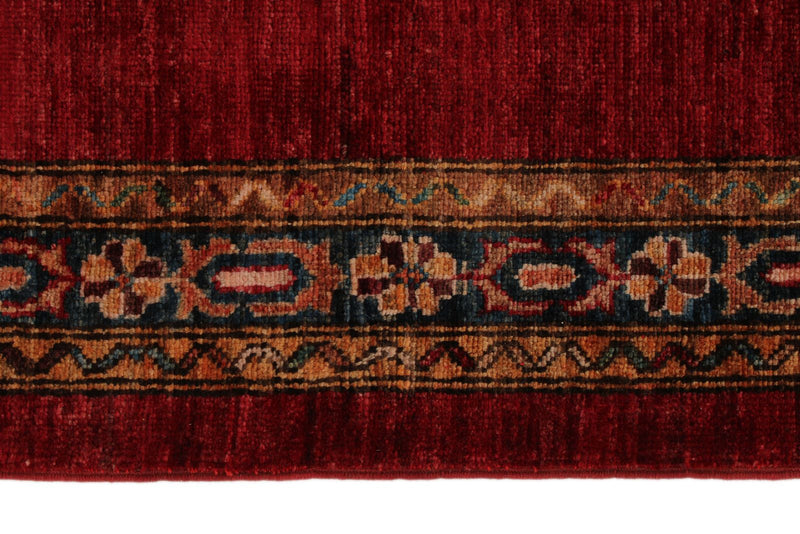 9x12 Multicolor and Red Turkish Tribal Rug