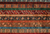 9x12 Multicolor and Red Turkish Tribal Rug