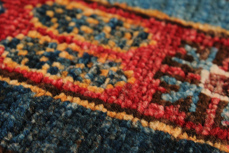 9x12 Multicolor and Red Turkish Tribal Rug