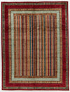 10x13 Multicolor and Red Turkish Tribal Rug