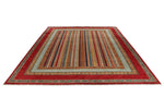 10x13 Multicolor and Red Turkish Tribal Rug