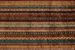 10x13 Multicolor and Red Turkish Tribal Rug