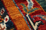5x7 Multicolor and Blue Turkish Tribal Rug