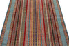 4x6 Blue and Multicolor Turkish Tribal Rug