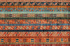 6x8 Multicolor and Brown Turkish Tribal Rug