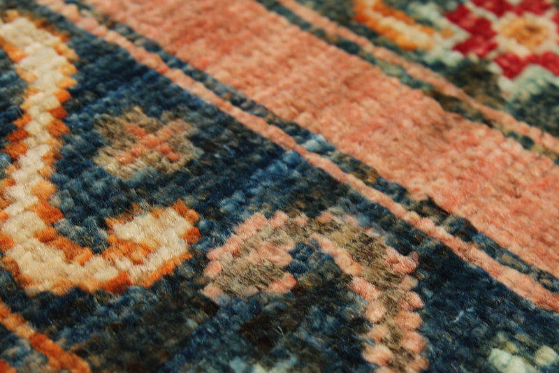 6x8 Multicolor and Brown Turkish Tribal Rug