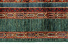 6x8 Multicolor and Green Turkish Tribal Rug