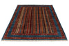 5x7 Multicolor and Blue Turkish Tribal Rug