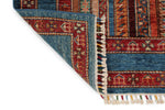 5x7 Multicolor and Blue Turkish Tribal Rug