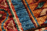 5x7 Multicolor and Blue Turkish Tribal Rug