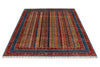 5x6 Multicolor and Blue Turkish Tribal Rug