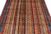 5x6 Multicolor and Blue Turkish Tribal Rug