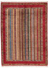 4x6 Multicolor and Red Turkish Tribal Rug