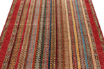 4x6 Multicolor and Red Turkish Tribal Rug
