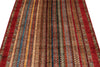 4x6 Multicolor and Red Turkish Tribal Rug