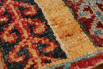 4x6 Multicolor and Red Turkish Tribal Rug