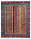 5x6 Multicolor and Blue Turkish Tribal Rug