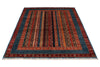 5x6 Multicolor and Blue Turkish Tribal Rug