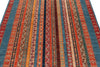 5x6 Multicolor and Blue Turkish Tribal Rug