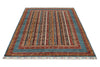 5x7 Multicolor and Blue Turkish Tribal Rug