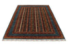 5x7 Multicolor and Blue Turkish Tribal Rug