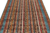 5x7 Multicolor and Blue Turkish Tribal Rug