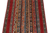 3x4 Red and Multicolor Turkish Tribal Rug