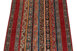 3x4 Red and Multicolor Turkish Tribal Rug