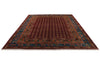 10x13 Burgundy and Navy Turkish Tribal Rug