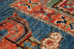 3x4 Navy and Multicolor Anatolian Traditional Rug