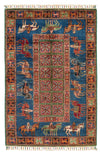 3x4 Navy and Multicolor Anatolian Traditional Rug