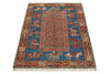 3x4 Navy and Multicolor Anatolian Traditional Rug