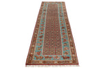 3x10 Multicolor and Blue Kazak Tribal Runner