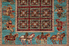 3x10 Multicolor and Blue Kazak Tribal Runner