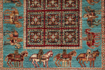 3x10 Multicolor and Blue Kazak Tribal Runner