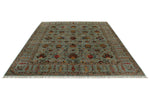 8x10 Light Blue and Multicolor Turkish Tribal Rug