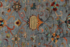 10x13 Gray and Multicolor Turkish Tribal Rug