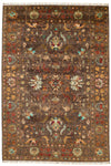 6x8 Brown and Multicolor Turkish Tribal Rug