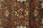6x8 Brown and Multicolor Turkish Tribal Rug