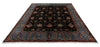 8x10 Charcoal and Blue Turkish Tribal Rug