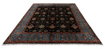 8x10 Charcoal and Blue Turkish Tribal Rug