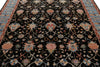 8x10 Charcoal and Blue Turkish Tribal Rug