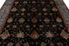 8x10 Charcoal and Blue Turkish Tribal Rug