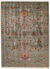 6x8 Gray and Multicolor Turkish Tribal Rug