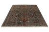 6x8 Gray and Multicolor Turkish Tribal Rug