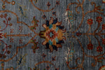 9x12 Gray and Multicolor Turkish Tribal Rug