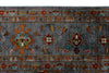 9x12 Gray and Multicolor Turkish Tribal Rug